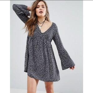 Denim & Supply | Floral Bell Sleeve Babydoll Dress